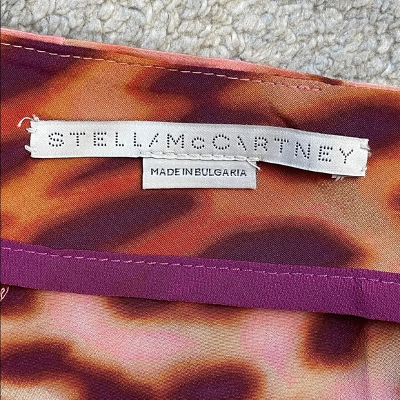 NWT Stella McCartney Tie Waist Wrap Silk Trouser Pants Martini Pink Cheetah 40 - Picture 11 of 16